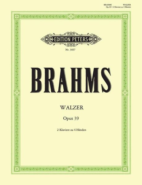 Funf Walzer : Für Klavier Zu Vier Handen : Aus Op. 39.