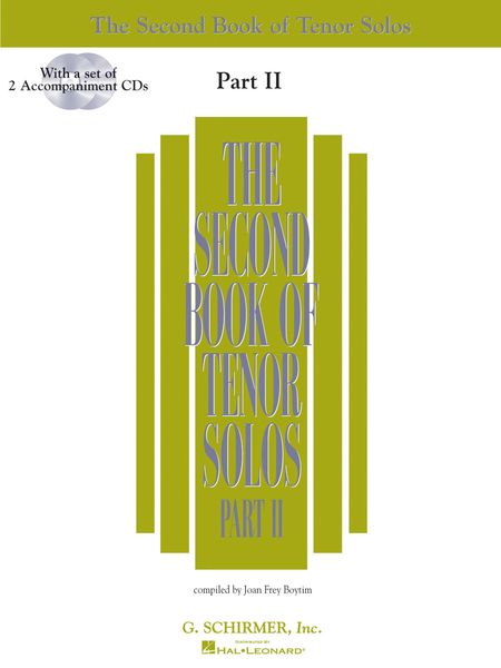 Second Book Of Tenor Solos, Part 2 / compiled by Joan Frey Boytim.