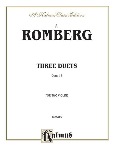Three Duets, Op. 18 : For Two Violins.