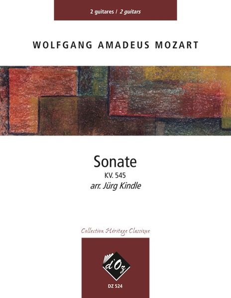 Sonate, K. 545 : For Two Guitars / arranged by Jurg Kindle.