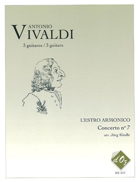 Estro Armonico, Concerto No. 7, RV 567 : For Three Guitars / arr. Kindle.