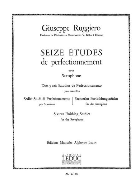 16 Etudes : For Alto Saxophone.