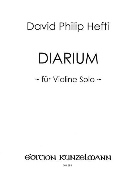 Diarium : Für Violine Solo (1999).