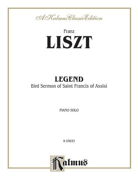 Legend - Bird Sermon Of Saint Francis Of Assisi : For Piano.