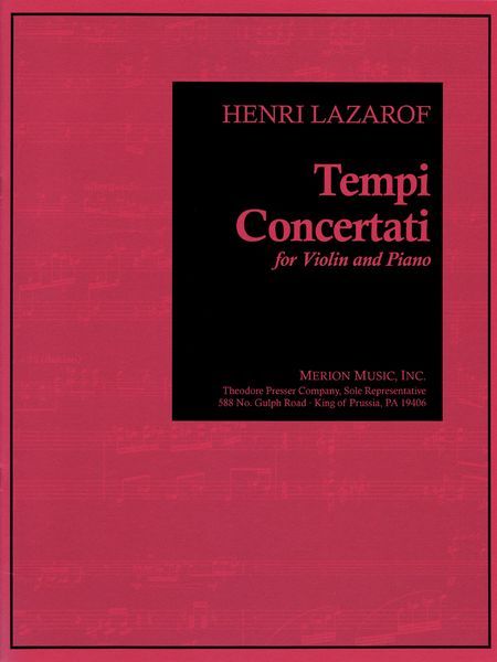 Tempi Concertati : For Violin and Piano (2002-03).