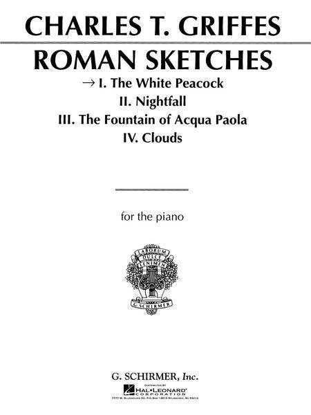 White Peacock, Op. 7 (From Roman Sketches) : For Piano Solo.
