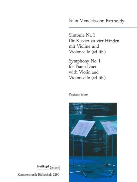 Symphony No. 1 In C Minor (1829 Version) : For Piano Duet With Violin and Violoncello (Ad Lib.).