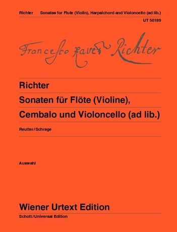 Sonatas : For Flute (Violin), Harpsichord and Violoncello (Ad Lib.) / edited by Jochen Ruetter.