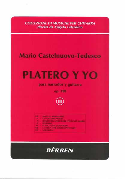 Platero Y Yo Vol. 2, Op. 190 : For Guitar and Narrator.