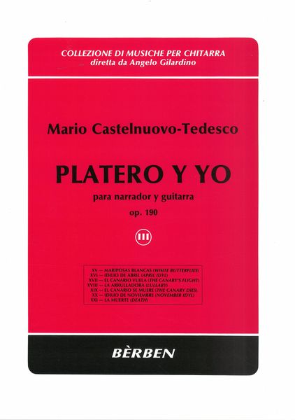 Platero Y Yo Vol. 3, Op. 190 : For Guitar and Narrator.