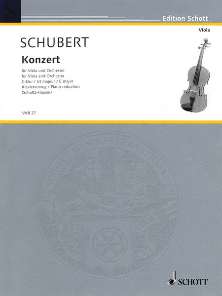 Konzert C-Dur : For Viola and Orchestra - Piano reduction by Schultz-Hauser, Karlheinz.