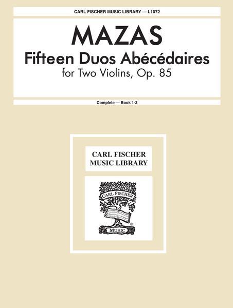 Fifteen Duos Abécédaires : For Two Violins, Op. 85.