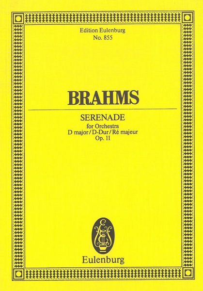 Serenade No. 1, Op. 11 In D Major : For Orchestra.