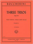 Three Trios, Op. 38 : For Violin, Viola and Violoncello.