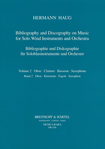 Bibliography and Discography On Music For Solo Wind Instruments and Orchestra - Vol. 2.