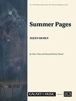 Summer Pages : For Flute, Oboe and Harpsichord (Or Piano).
