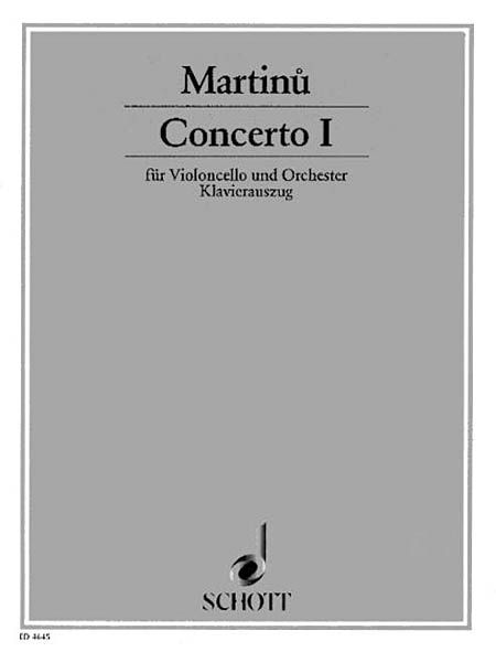 Concerto No. 1 : For Violoncello and Orchestra (Piano reduction) / edited by Helmut Degen.