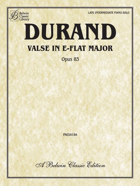 Valse In E-Flat Major, Op. 83 : For Piano Solo / edited by James L. King III.