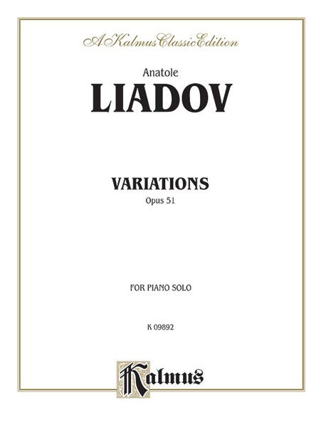Variations, Op. 51 : For Piano Solo.