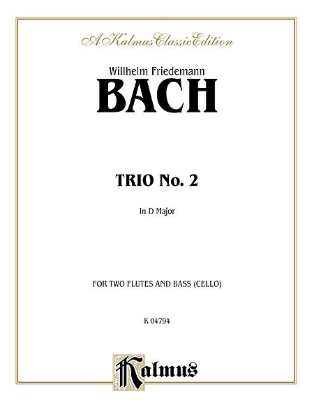 Trio No. 2 In D Major : For Two Flutes and Bass (Cello).