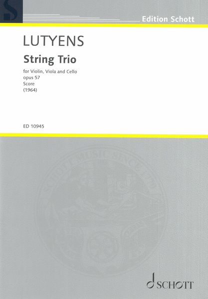 String Trio, Op. 57 : For Violin, Viola and Violoncello.