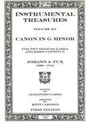 Canon In G Minor : For 2 Viole Di Gamba And Basso Continuo / First Edition.