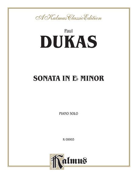 Sonata In E-Flat Minor : For Piano Solo.