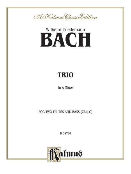 Trio In A Minor : For Two Flutes and Bass (Cello).