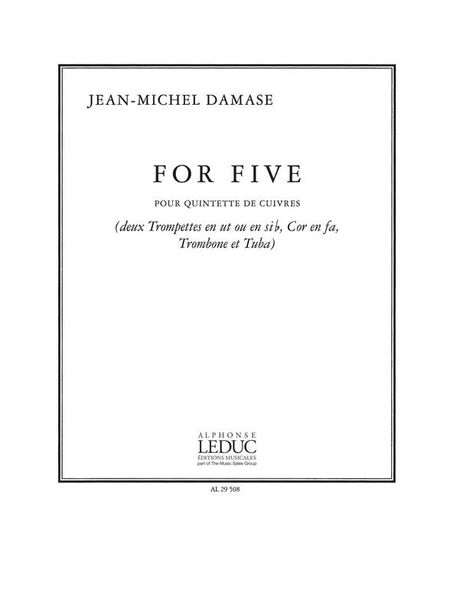 For Five : Pour Quintette De Cuivres.