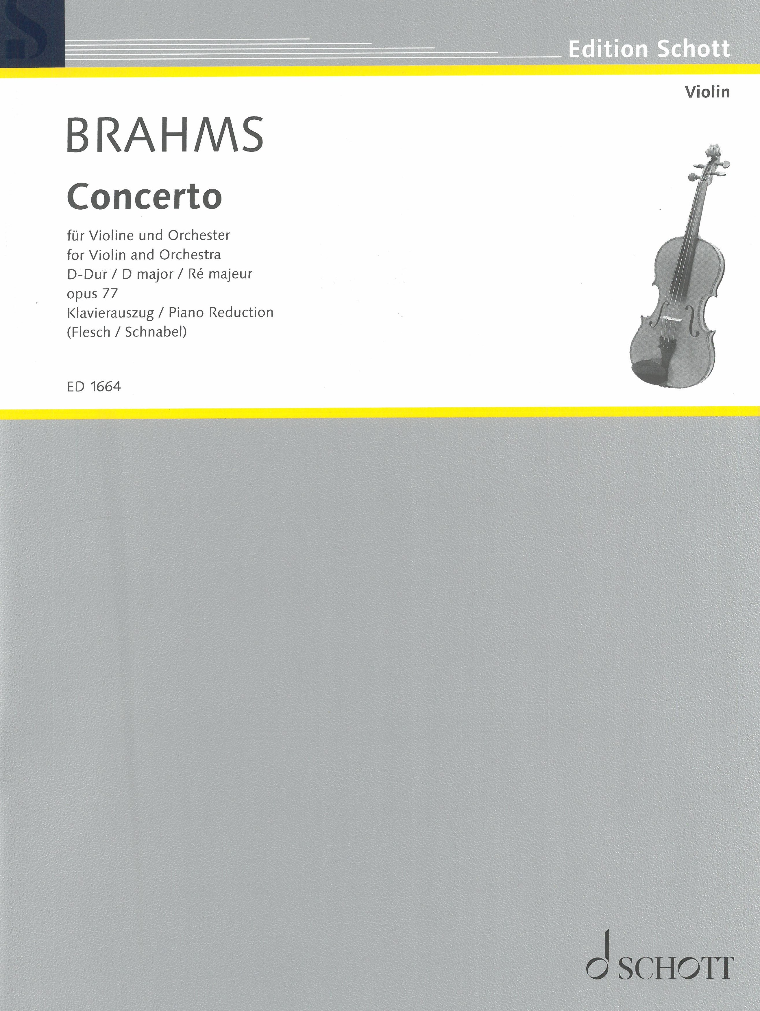 Concerto D-Dur, Op. 77 : For Violin and Orchestra - Piano reduction With Solo Part.