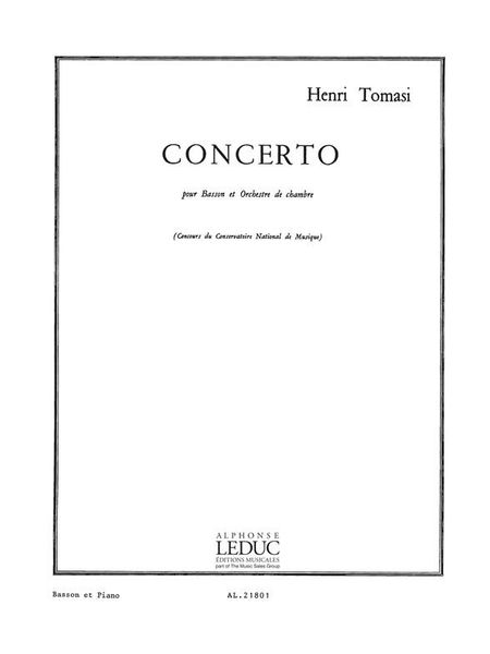 Concerto : Pour Basson Et Orchestre - Piano reduction.