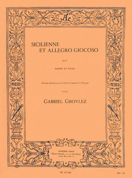 Sicilienne Et Allegro Giocoso : Pour Basson Et Piano.