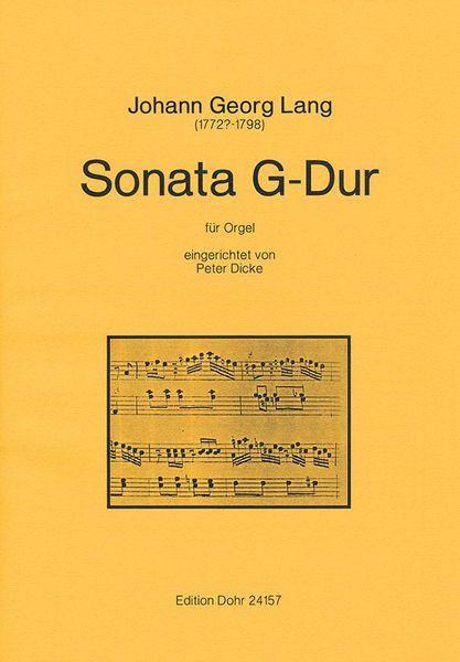 Sonata G-Dur : Für Orgel.