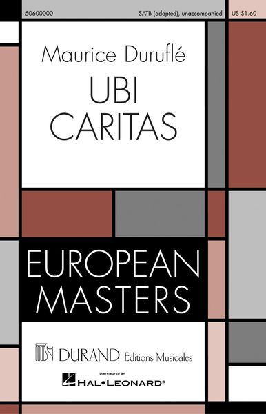 Ubi Caritas : arranged For SATB Chorus (No Divisi) by Mark Baker.