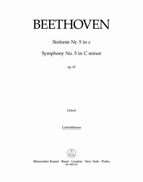 Symphony No. 5 In C Minor, Op. 67 : Doublebass Part.