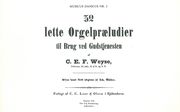 32 Lette Orgelpræludier Til Brug Ved Gudstjenesten.