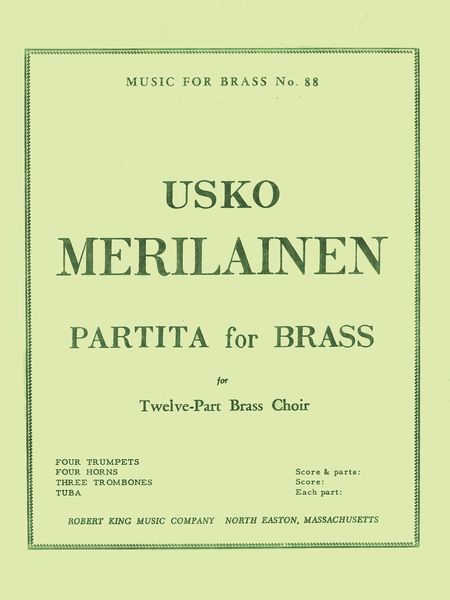 Partita : For Twelve-Part Brass Choir.