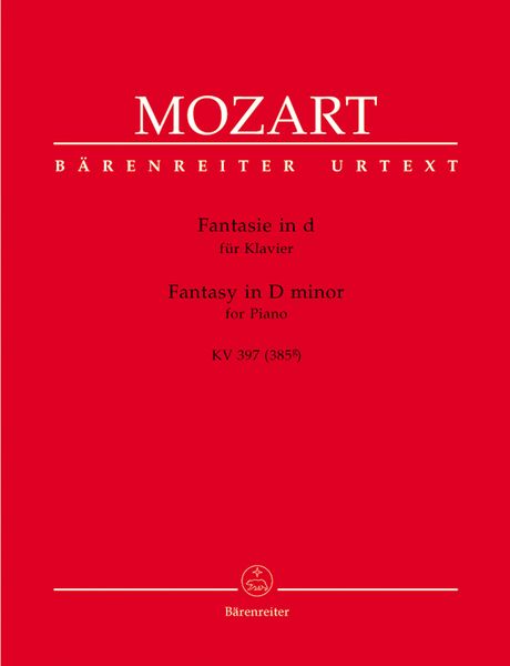 Fantasie In D Minor, K. 397 (385g) : Für Klavier / Edited By Wolfgang Plath.