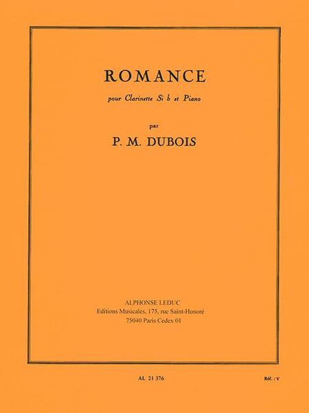 Romance : For Clarinet and Piano.