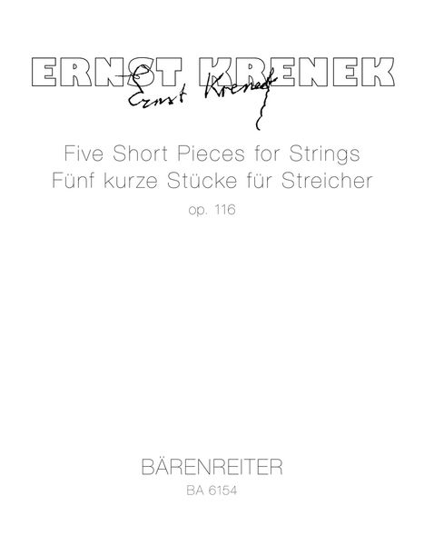 Five Short Pieces For Strings.