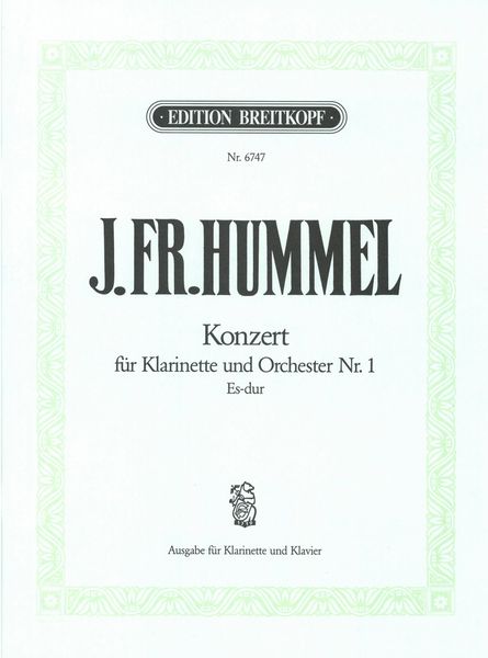 Clarinet Concerto No. 1 In E Flat Major : For Clarinet and Piano (reduction).