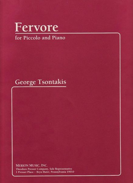 Fervore : For Piccolo and Piano.