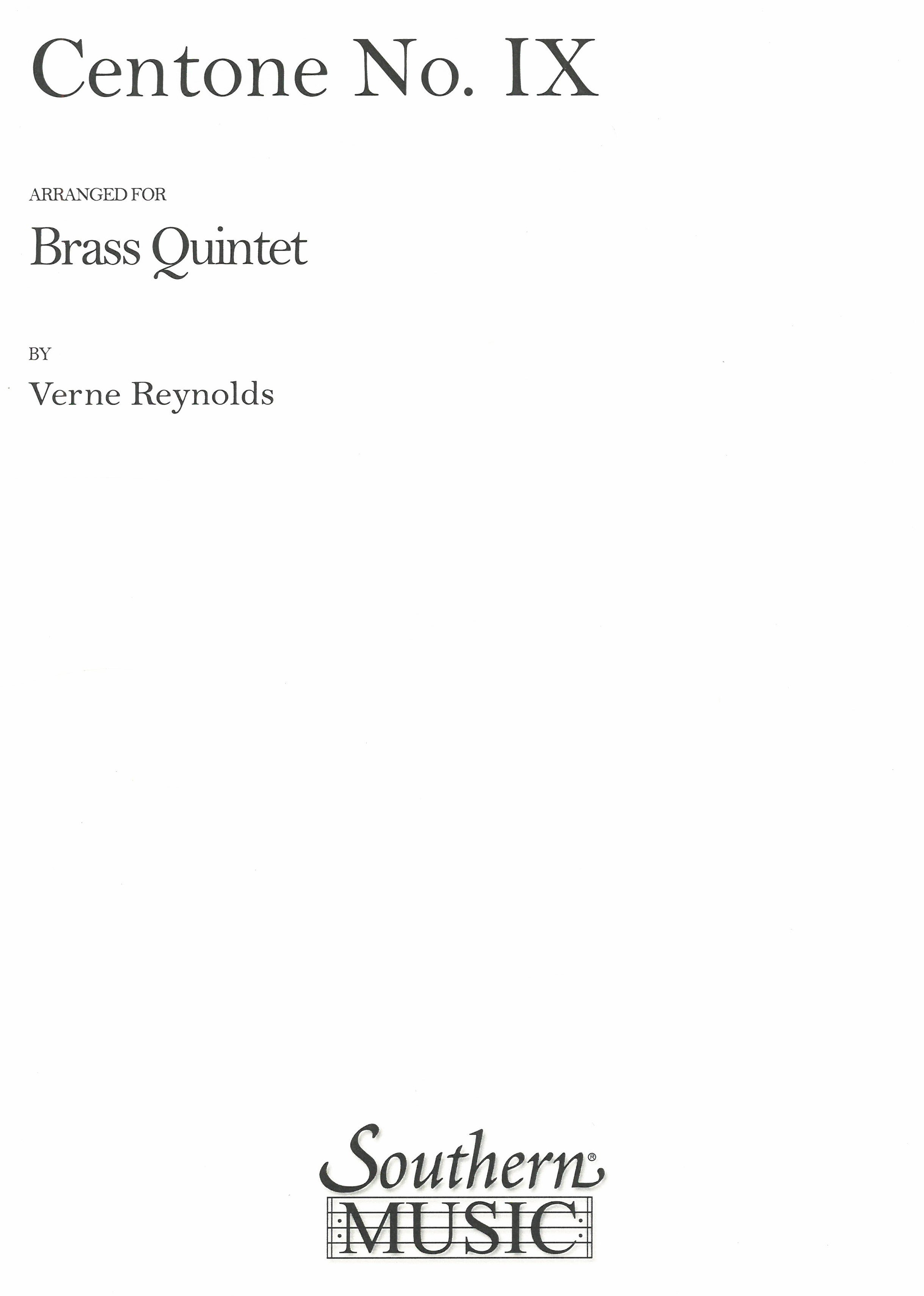 Centone No. 9 : For Brass Quintet.