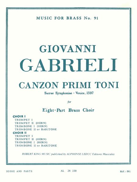 Canzon Primi Toni : For Brass Octet.