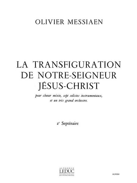 Transfiguration De Notre Seigneur Jesus-Christ : Deuxieme Septenaire, Nos. 8 A 14.