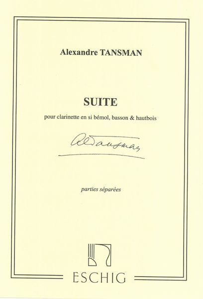 Suite Pour Trio d'Anches : For Oboe, Clarinet and Bassoon.