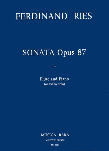 Sonata In G Major, Op. 87 : For Flute and Piano.