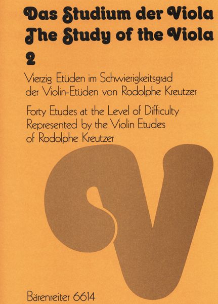 Study Of The Viola, Vol. 2 : A Collection Of 100 Original Etudes Fromt The 19th Century.