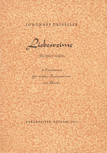 Liebesreime, Op. 10 No. 3 : For Medium Voice and Piano.