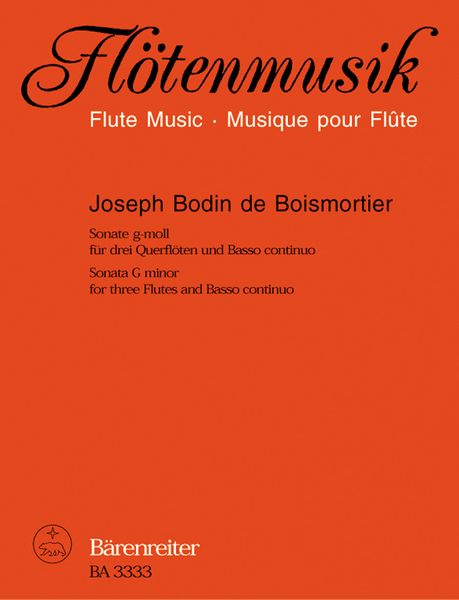 Sonate G-Moll, Op. 34 No. 1 : For Three Flutes (Or Oboes Or Violins) and Continuo.